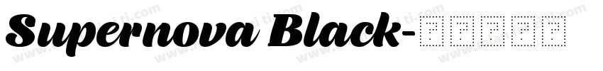 Supernova Black字体转换